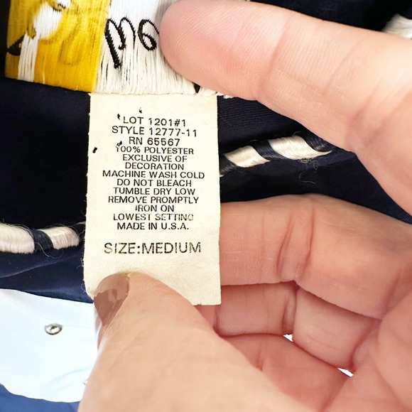 Vintage American Silver Threads USA Cat Lady 90s Y2K Zip Front Windbreaker Women - Picture 3 of 9